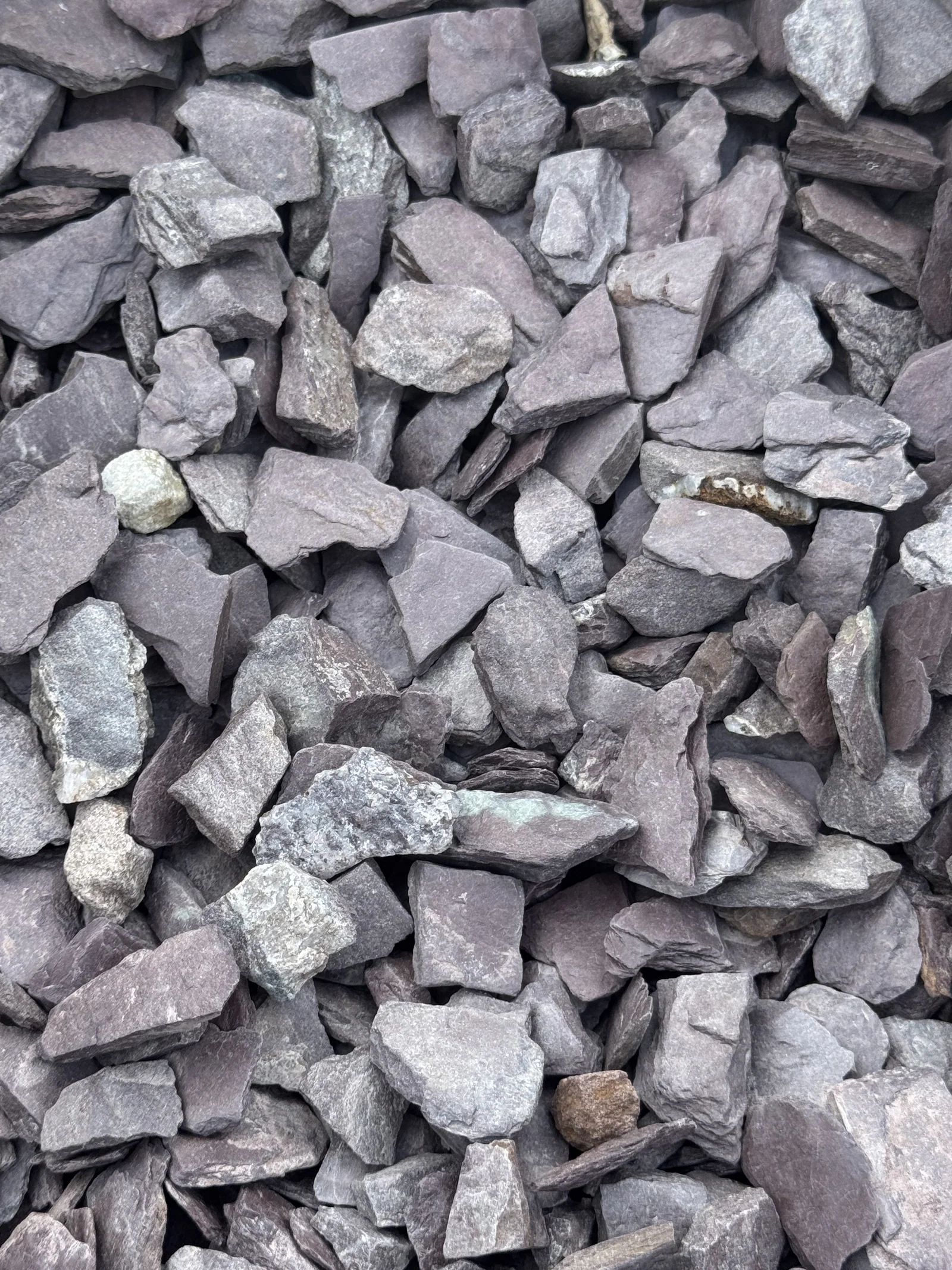 Plum Shale decorative stone, flat plum-purple shale pieces