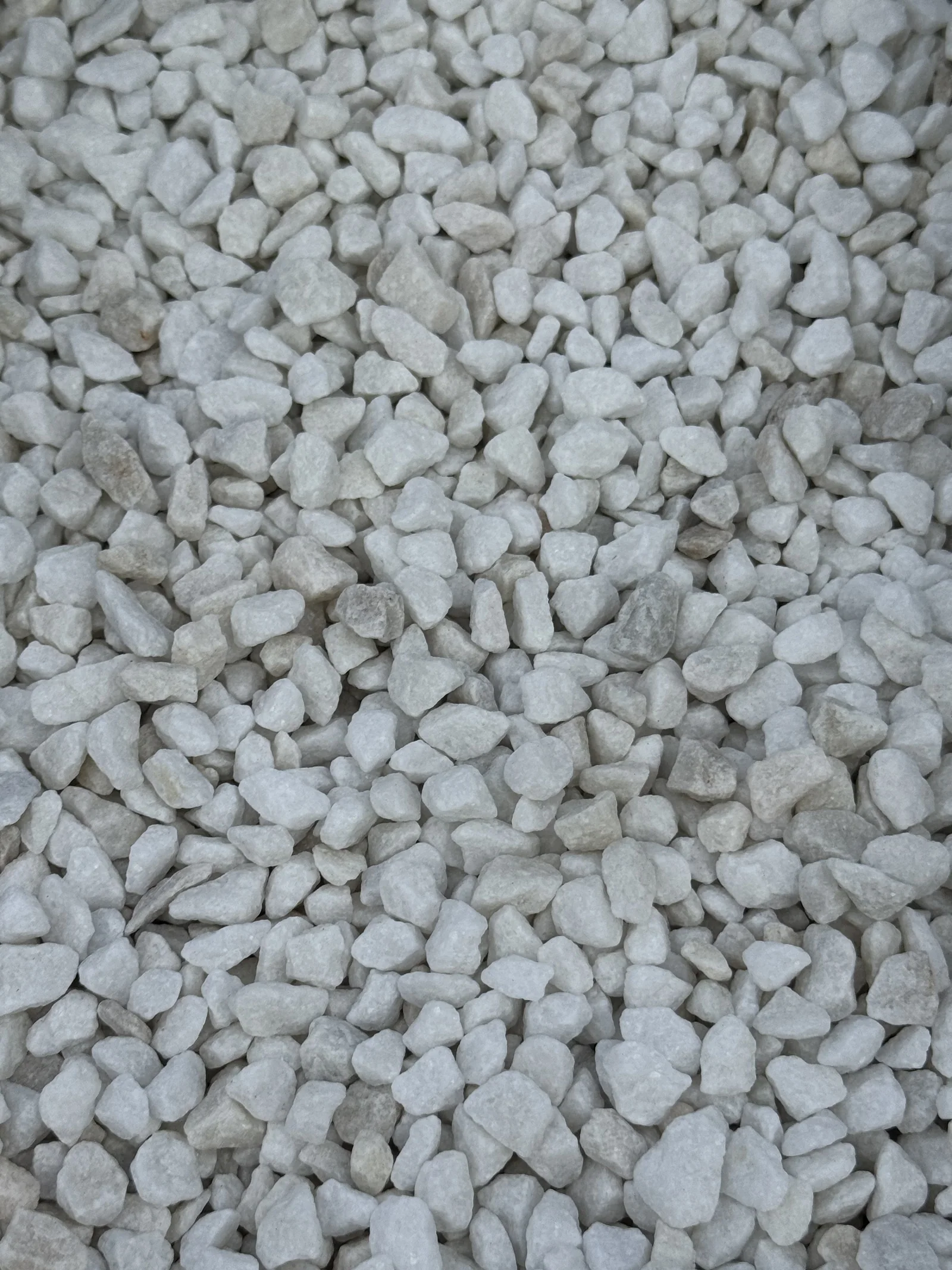 White Mix decorative stone, bright white marble chippings