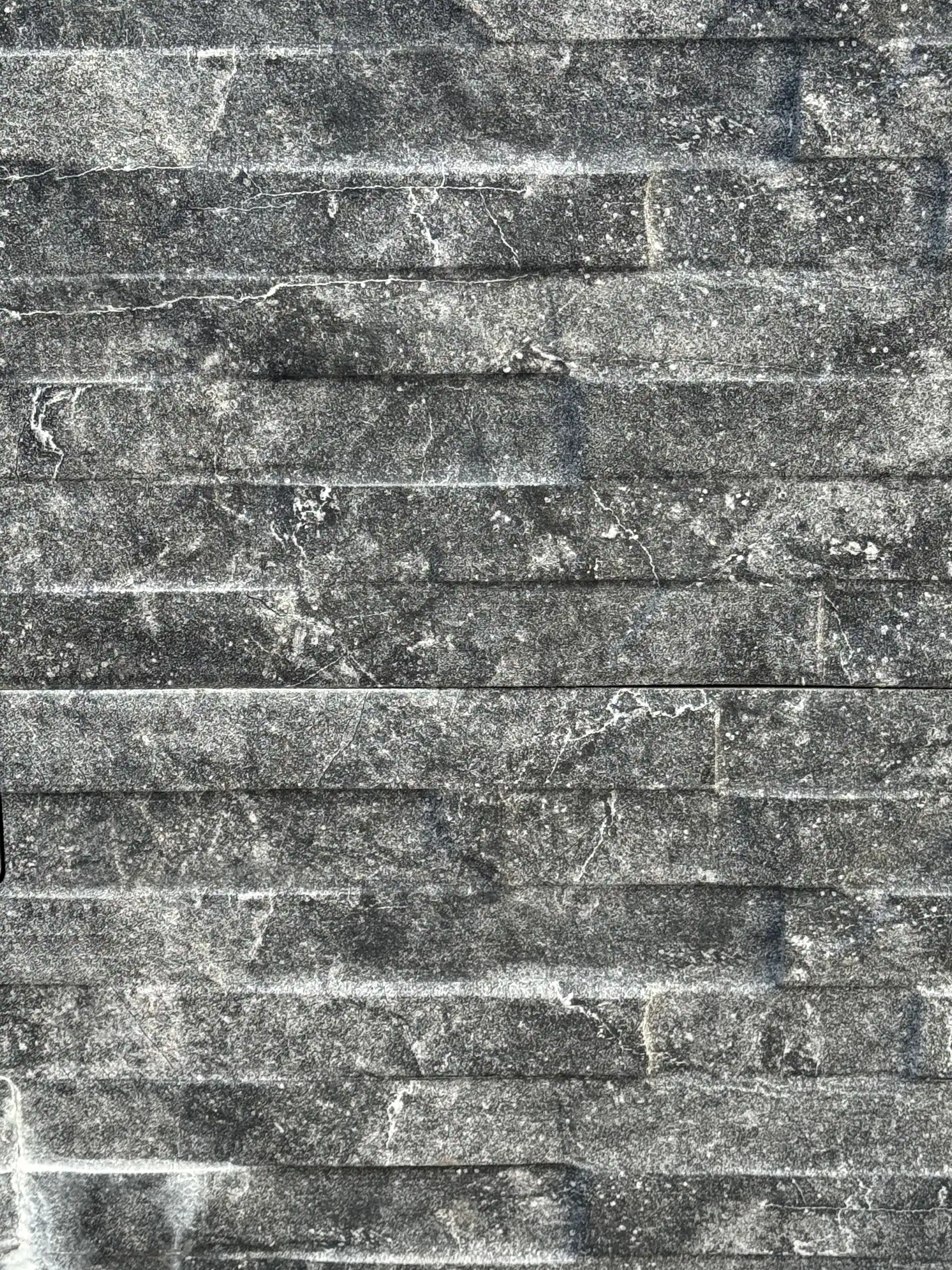 Grey slate ledgestone cladding panel close-up