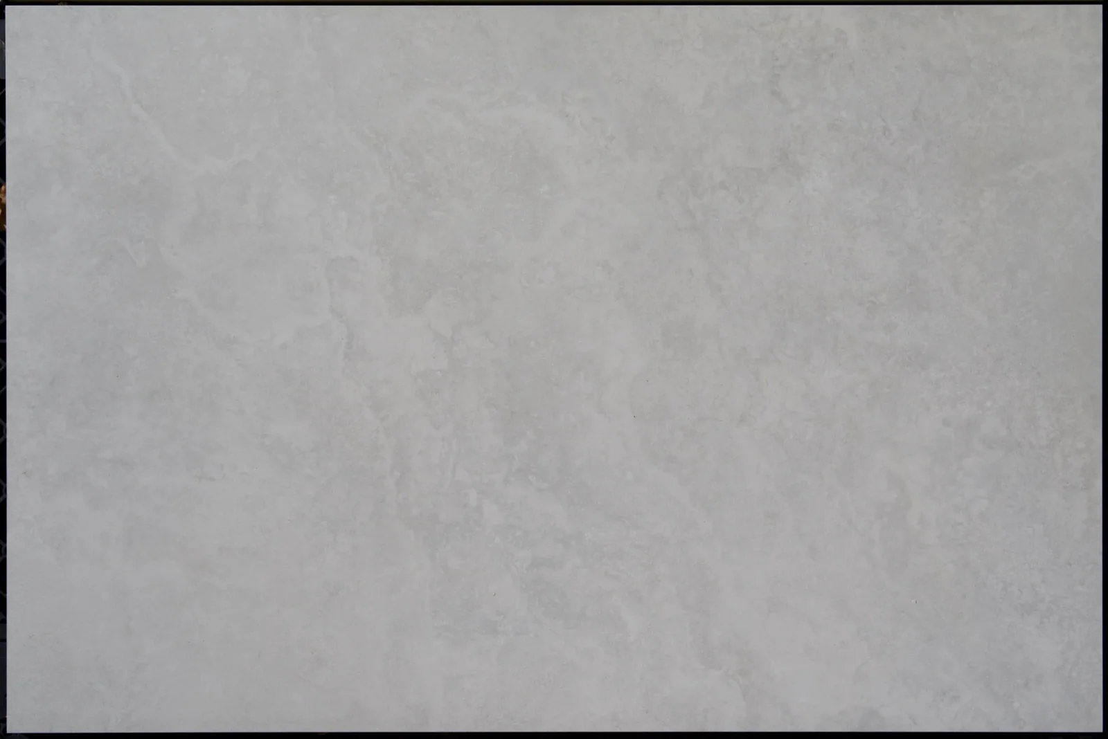 Outdoor porcelain tile, plain pale grey — product name to be confirmed